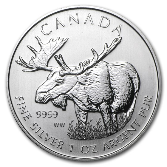 2012 Canada 1 oz Silver Wildlife Series Moose 2012 Canada 1 oz Silver Wildlife Series Moose